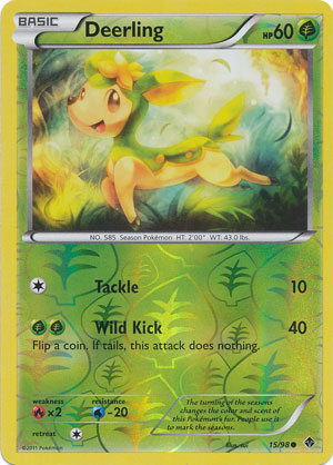 Deerling - 15/98 - Common - Reverse Holo